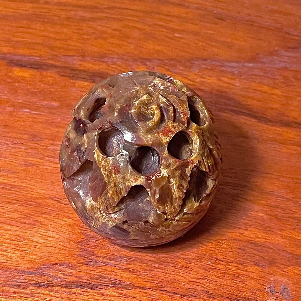 Solid Perfume in Hand Carved Soapstone Jar Small